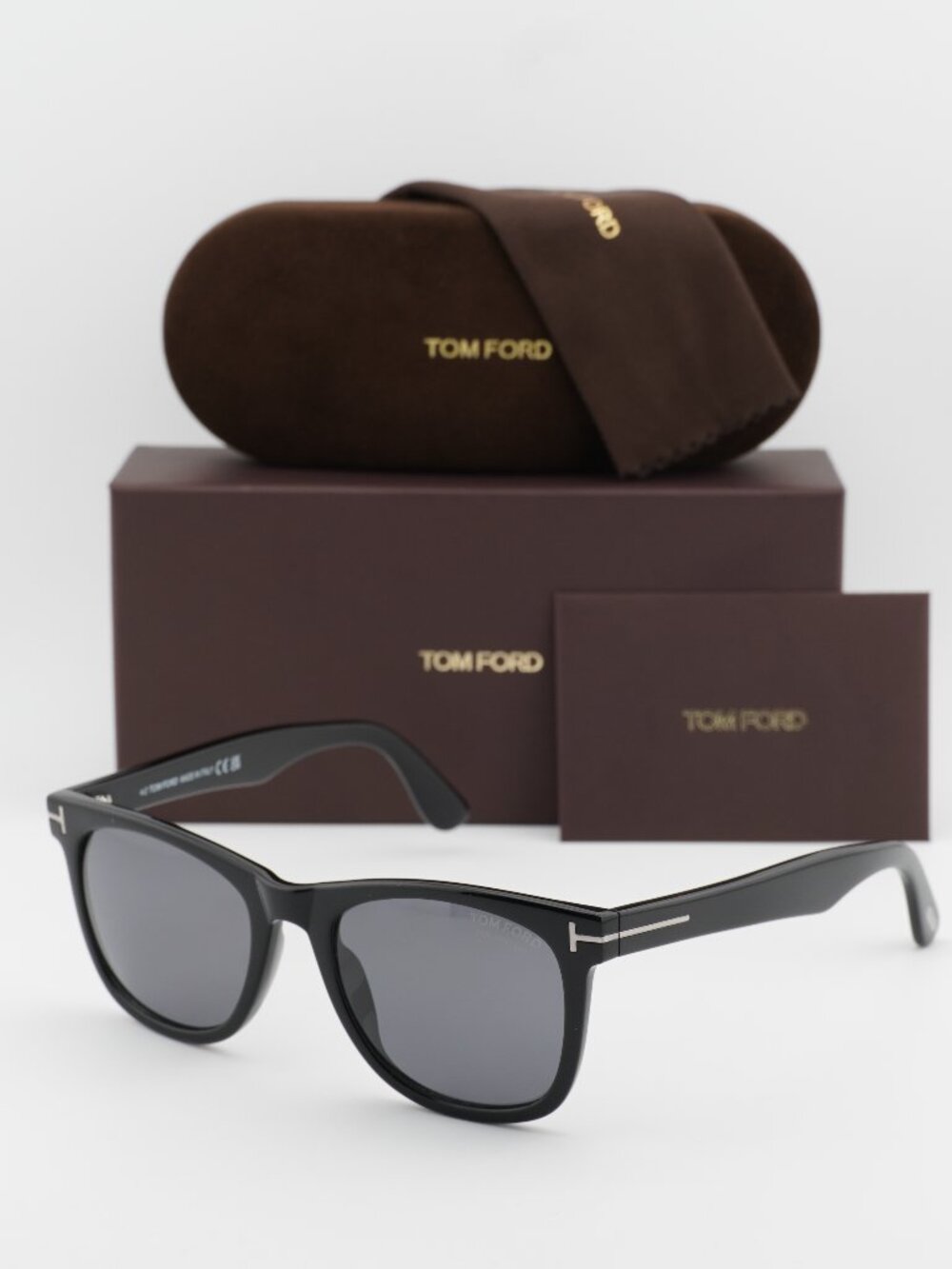 Tom Ford Kevyn FT1099-N 01D Square Sunglasses - Shiny Black / Smoke Polarized